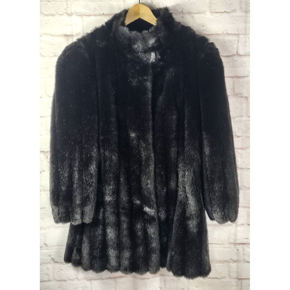 VTG Saxton Hall Faux Fur Coat LG Made in USA Classic Luxury Mob Wife NO SIZE TAG